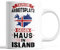 Island Tasse | tausche Arbeitsplatz gegen Haus in Island | islandische Geschenk Islandische Flagge Tasse Islandischen Würzeln Kaffeebecher lustig