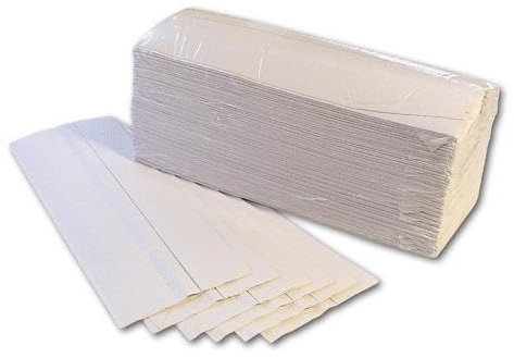 DE Healthcare Products – Papierhandtücher (3.072 Stück), Lagenfalz, C-Fold, 2-lagiges Papiertuch je 32x23 cm, Falthandtücher aus 100% Altpapier, weiß