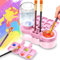 Brush Rinser, Paint Brush Cleaner Art Supplies, Water Cycle Rinser, Multifunctional Paint Brush Cleaner for Acrylic and Water-Based Paint Cleaning Tools (Pink transparent)