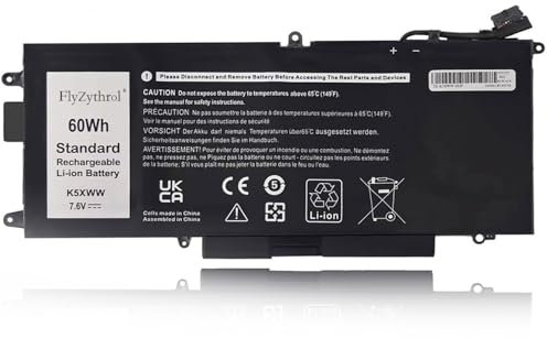 FlyZythrol 7.6V 7270mAh K5XWW N18GG 71TG4 battery Compatible With Dell Latitude 5289 E5289 7389 7390 2-in-1 P29S001 P29S002 series laptop battery 6CYH6 725KY