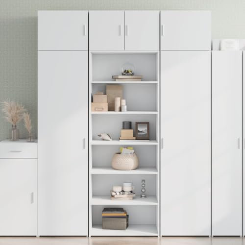 Willood Highboard Weiß 70x41x185 cm Holzwerkstoff