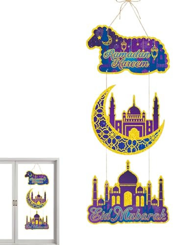 Decoraciones de Al Fitr - Panel de puerta para colgar en la pared, fiestas dulces, celebraciones | Adorno de fiesta, Accesorios, decoración del hogar, decoración de chimenea, entrada, dormitorio