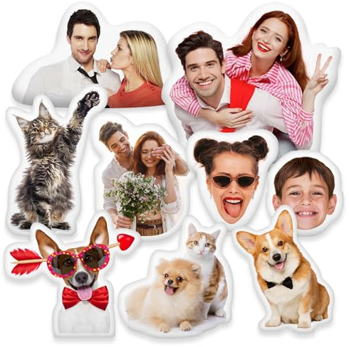Personalisiertes 3D Haustier Hund Katze Kissen eigemen Foto Gesicht Körper Bedruckt Selbst Gestalten Foto-Kissen FOTOGESCHENK Zum Haustiergeburtstag, Jahrestag, Geburtstag, Valentinstag(mit Füllung)