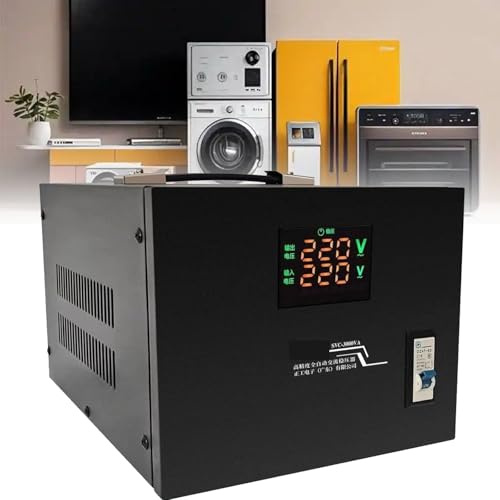Regolatore tensione, stabilizzatore tensione completamente automatico, stabilizzatore tensione per elettrodomestici ad alta potenza 1000W-10000W, trasformatore tensione CA,5000W-220V