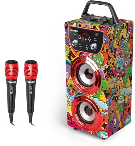 Trendix - Karaoke Infantil Monster Club | Altavoz con Microfono | Altavoz Bluetooth con Microfono Radio FM, USB Y SD | Karaokes Niña y Niño | Regalos Comunion Niña