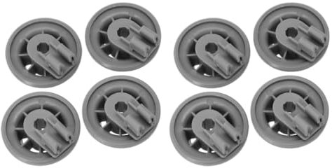 YUETTYY 4/8PCS Dishwasher Roller Wheels Lower Rack Wheels Replacement Parts 611475 165314 00611475 for Bosch for Siemens for Neff for Beko Dishwasher Accessories (8PCS)