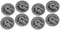 YUETTYY 4/8PCS Dishwasher Roller Wheels Lower Rack Wheels Replacement Parts 611475 165314 00611475 for Bosch for Siemens for Neff for Beko Dishwasher Accessories (8PCS)