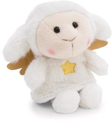 NICI 61891 Mouton Ange Gardien en Peluche, 12 cm, dans Une boîte Cadeau, 12 x 6,5 x 9,5 cm, Beige, Doux, Adorable pour câliner et Jouer, Excellente idée de Cadeau pour Enfants et Adultes