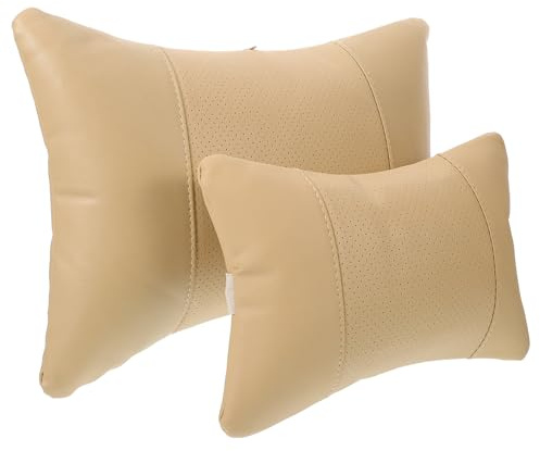 ULTECHNOVO Kraftvolles Auto Nackenstützkissen Ergonomisches Kopfkissen für Autositz Atmungsaktiv Teiliges Beige zur Linderung von Nackenschmerzen für Besseren Komfort Beim Fahren