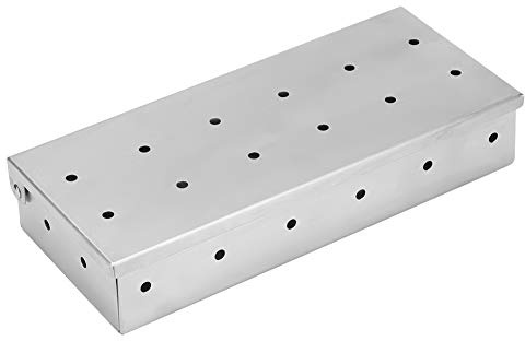Edelstahl Raucher Box BBQ Box Grillzubehör für Outdoor BBQ Fleisch Rauchen langlebige beständige Rost -Proof 22 x 9 x 4 cm