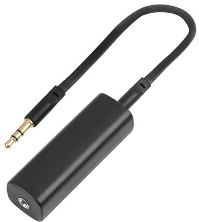 Entstörfilter 3,5 mm Klinke, Ground Loop Isolator, Mantelstromfilter für Auto, Heim-Audiosystem, Lautsprecher, Audio Ground Loop Isolator zur Rauschunterdrückung im Autoradio, mit 3,5 mm Audiokabel