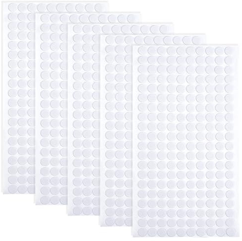 AHANDMAKER 1000 Stück Kleine Filzgleiter 1cm Flache Runde Selbstklebende Dicke Filzpunkte Aus Eva Schaumstoff Möbelgleiter Für Schränke Tische Schubladen Und Böden Weiß