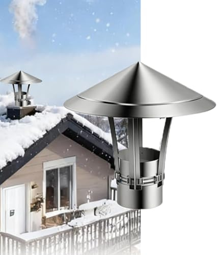 Konische Schornsteinkappe，Verstellbar Schornsteinzubehör，Regenfeste Schornsteinkappe 50 110 210 mm，Hergestellt Aus Edelstahl 201 Robust und langlebig für Jedes Wetter(90mm)