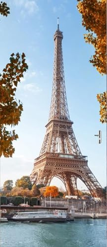 TACOKI Türtapete Selbstklebend Türposter Paris Türbekleben Paris Türbilder, 3D Effekt Fototapete Türfolie Poster Türaufkleber Wandtattoo Tür Dekoration Stickers 77x200 cm 5644z