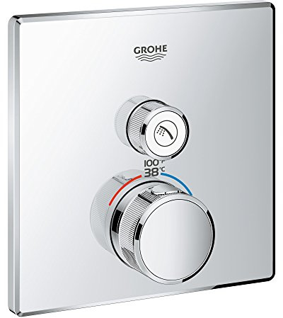 Grohe 29140000 Grohtherm Smart Single Function Thermostatic Trim with Control Module, Starlight Chrome