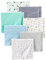 Simple Joys by Carter's Unisex Baby 7-Pack Flannel Nursery-Receiving-Blankets, Minzgrün/Blau/Weiß, Einheitsgröße (7er Pack)