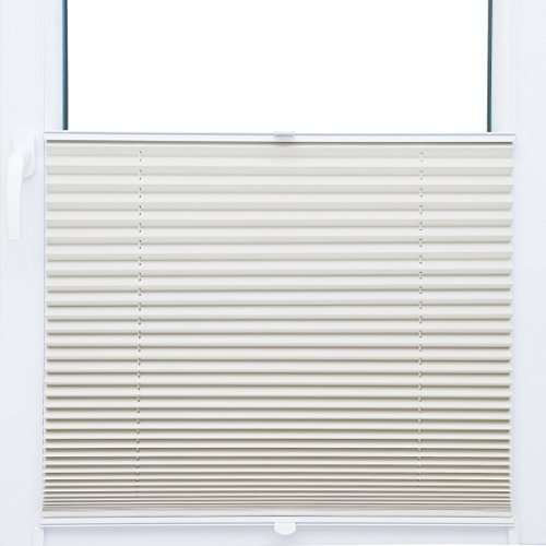 KS Handel 24 Thermo Black Out PLISSEE 50x150 cm FALTROLLO BEIGE METALLIC 100% VERDUNKELND - 80 GRÖßEN im Shop - MEGA Auswahl