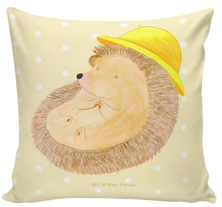 Mr. & Mrs. Panda 40x40 Kissen Igel Beten - Geschenk, Tiermotive, sofakissen, Amen, Sofakissen, Dekokissen Sofa, Kissenbezüge, Igel mit Hut, Tiere,
