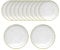 WedDecor Round Charger Plates Centerpiece Clear Glass with Beads Presentation Plate Set Dinner Table Decorations Weddings Banquets Christmas Dining Parties Tableware, 33cm, 12pcs