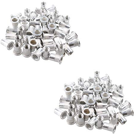 Tuercas de remache M6 de 6 mm con inserciones roscadas para tuercas ciegas, 100 unidades