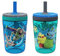 Zak Designs Kelso 15 oz Tumbler Set (Toy Story 4 - Woody & Buzz 2 Piece Set) Leakproof Screw-on Lid with Straw Made of Durable Plastic and Silicone, Perfect Pack for