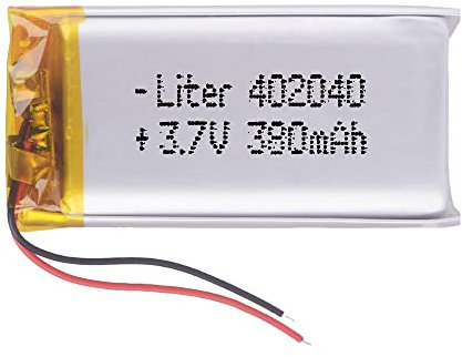 Batterie 402040 LiPo 3.7V 380mAh 1.406Wh 1S 5C Liter Energy Battery pour l'électronique Rechargeable Téléphone Portable Smartwatch GPS - Ne Convient Pas à la Radiocommande 42x20x4mm (380mAh|402040)