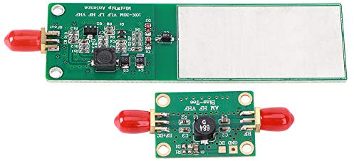 Walfront Antenna Attiva Mini-Frusta 10KHz-30MHZ, 2 Pezzi Ricevitore Radio RTL‑ SDR a Onde Corte Interfaccia Femmina SMA di Antenna SDR a Onde Corte