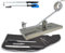 LEPANTO LepantoHouse Soporte Jamonero Future Basculante Giratorio Base Inoxidable para Jamones y Paletillas + Cuchillo Arcos Niza + CHAIRA + Cubre Jamon + Pinza (Inoxidable)