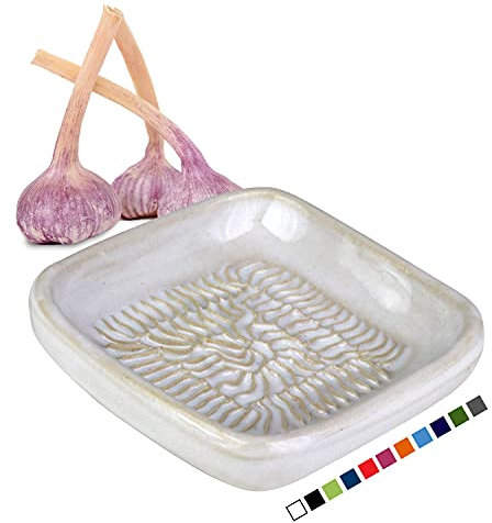 ANCKERAMIC® ORIGINAL Knoblauch Ingwer Muskat Keramikreibe aus FINNLAND-Weiß