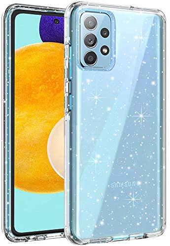 Beetop Kompatibel Mit Samsung Galaxy A52 / A52s 5G Hülle Glitzer Schutzhülle Silikon TPU Handyhülle für Samsung Galaxy A52 4G 5G/ A52s 5g- Durchsichtig