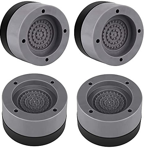 Schwingungsdämpfer, 4 Stück Rutschfeste Vibrationsdämpfer, für Waschmaschine, Trockner, Lärmschutz Antivibrationsmatte, Grey