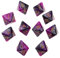 Amagogo Polyhedral Set Mehrseitige Würfel D8 für Wargame Game, Lila + Grau