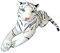 Deluxe Paws Big Cats Wild Realistischer Plüsch, 40 cm (16 Zoll) (Weißer Tiger)