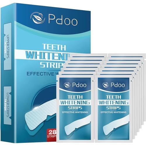 Strisce Sbiancanti Denti Professionale 28 Pezzi - Kit Sbiancamento Denti a Casa Senza Perossido Effetto Rapido per Denti Sensibili e Bianchi in 7 Giorni - Professional Teeth Whitening Strips