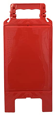 Chevalet de signalisation d'INTERDICTION. Chevalet rouge. Chevalet de signalisation pour la signalisation temporaire -