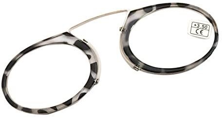 Occhiali da Lettura in 1 Pezzi 2.5 Mini Lettore di Naso a Clip per Uomini e Donne, Occhiali da Lettura Flessibili Portatili Antiscivolo Tartaruga
