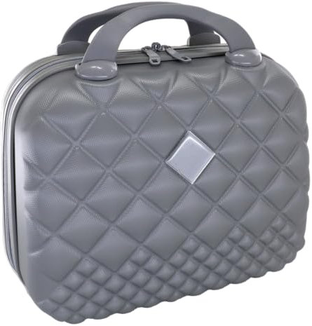 Camomilla Kosmetikkoffer (15 l), Kulturtasche, Hartschalen, Reißverschluss, Farbe Silber