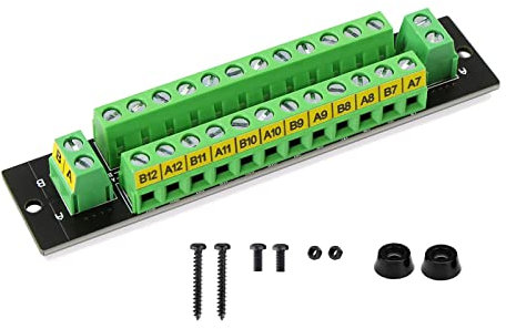 Evemodel Stromverteiler 10A 2 Eingänge 2 * 12 Ausgänge Verteilermodul für DC AC Spannung Power Distribution Board (2 Set)