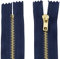 AERZETIX - C61223-2er-Set nicht trennbare Reißverschlüsse 12 cm aus metall - zipper - Farbe dunkelblau - nähzubehör lederwaren etuis röcke kleider hosen kurzwaren