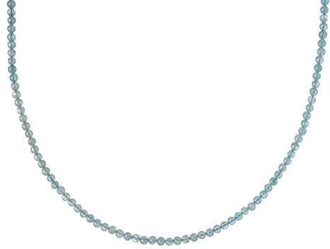 Aquamarin Kette - Edelstein Kette - Steinkette - Kugelkette 4mm - Edelstein wählbar (Aquamarin)