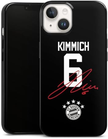 Silikon Hülle kompatibel mit Apple iPhone 14 Case schwarz Handyhülle FC Bayern München FCB Kimmich