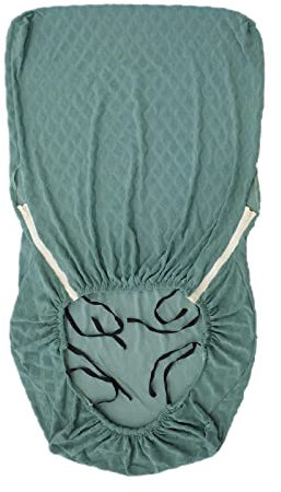 perfk Fodera per Sedia con braccioli in Legno Fodera per Sedia Elastica Comoda Sensazione Realizzata in Tessuto Jacquard Spandex di Poliestere Decorazioni, Verde Scuro