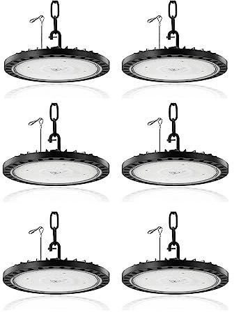 UFO LED Lámpara Alta Bahía 200W,20000LM Brillante UFO Foco LED Industrial,6500K Blanco Frío Iluminación Comercial Bahía,Impermeable IP65 Comercial Industrial LED Proyector para Fábricas Almacén