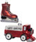 Set von 2 geblasenen Glas Ice Resurfacer und Schlittschuh Ornament für Weihnachtsbaum, hängende Glas Eislaufen Ornament