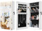 YITAHOME Schmuckschrank mit Spiegel, Schmuckaufbewahrung Wand Spiegelschrank, Hängeschrank Wandmontage Abschließbarer Wandschrank, Platzsparender Schmuckorganizer mit Lippenstift-Pinselfächern