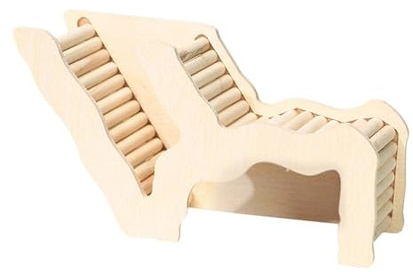 Colcolo Hamster-Versteck, Hütte, Tunnel, Holz, Zwerghamster, Kleintierkäfig, Dekoration, Kletterbrücke, Palyhouse, Erkundungsspielzeug, Heimtierbedarf, Farbe A