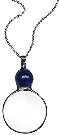 OCKULT Lupenanhänger, 10-fache Lupe, Monokellinse, Halskette, Vintage-Lupe für Frauen, Bibliothek, Lesen, Zoom, Schmuck, Handwerk Handarbeit