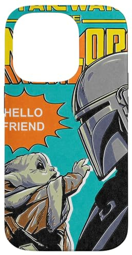 Star Wars Comiccover Der Mandalorianer Mando und das Kind Hülle für iPhone 14 Pro