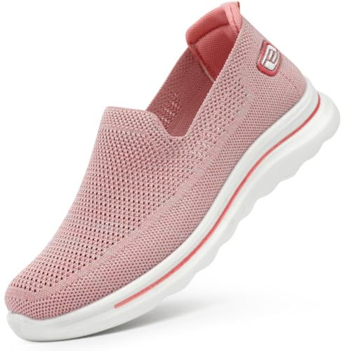 OFFCUP Zapatillas Sin Cordones para Mujer, Zapatillas Ortopédicas para Mujer Comodos y Ligeras, Sin Cordones Zapatos Ortopédicos Transpirables, para Correr, Trabajar, Andar, Pasear (Rosado/40EU)