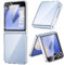 ORNARTO Cover per Samsung Galaxy Z Flip 7 FE, Cover per Samsung Galaxy Z Flip 6, Custodia con Pellicola Protettiva Anteriore, Trasparente PC Rigido Guscio Protettiva Cellulare (Trasparente)